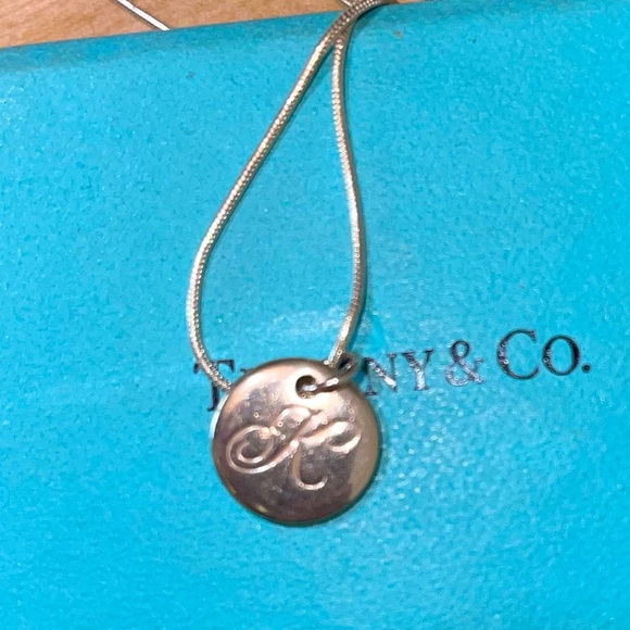 Tiffany & Co. Alphabet Disc Charm Pendant “K” - Picture 3 of 3